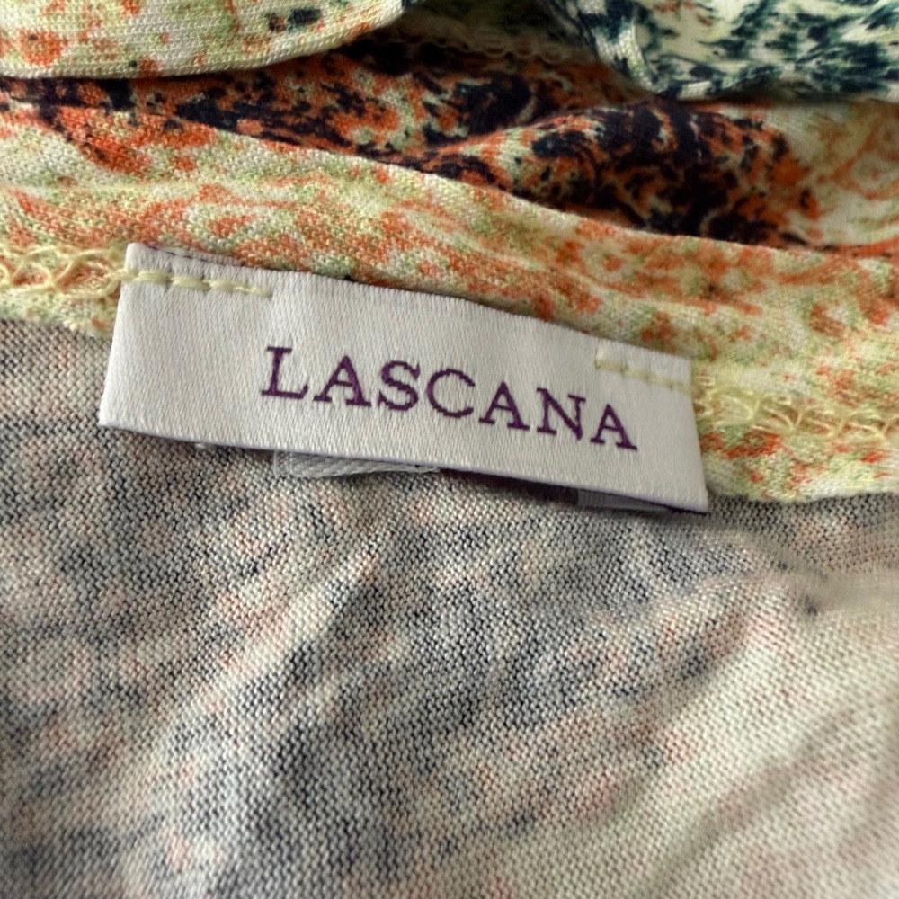 LASCANA Womens Chevron Print Open Back Romper Green Orange Size 2 - Picture 7 of 9